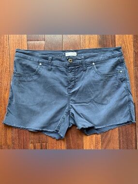 Carve Designs Navy OAHU 4" TWILL SHORT frayed hem Size 12. Good Condition!